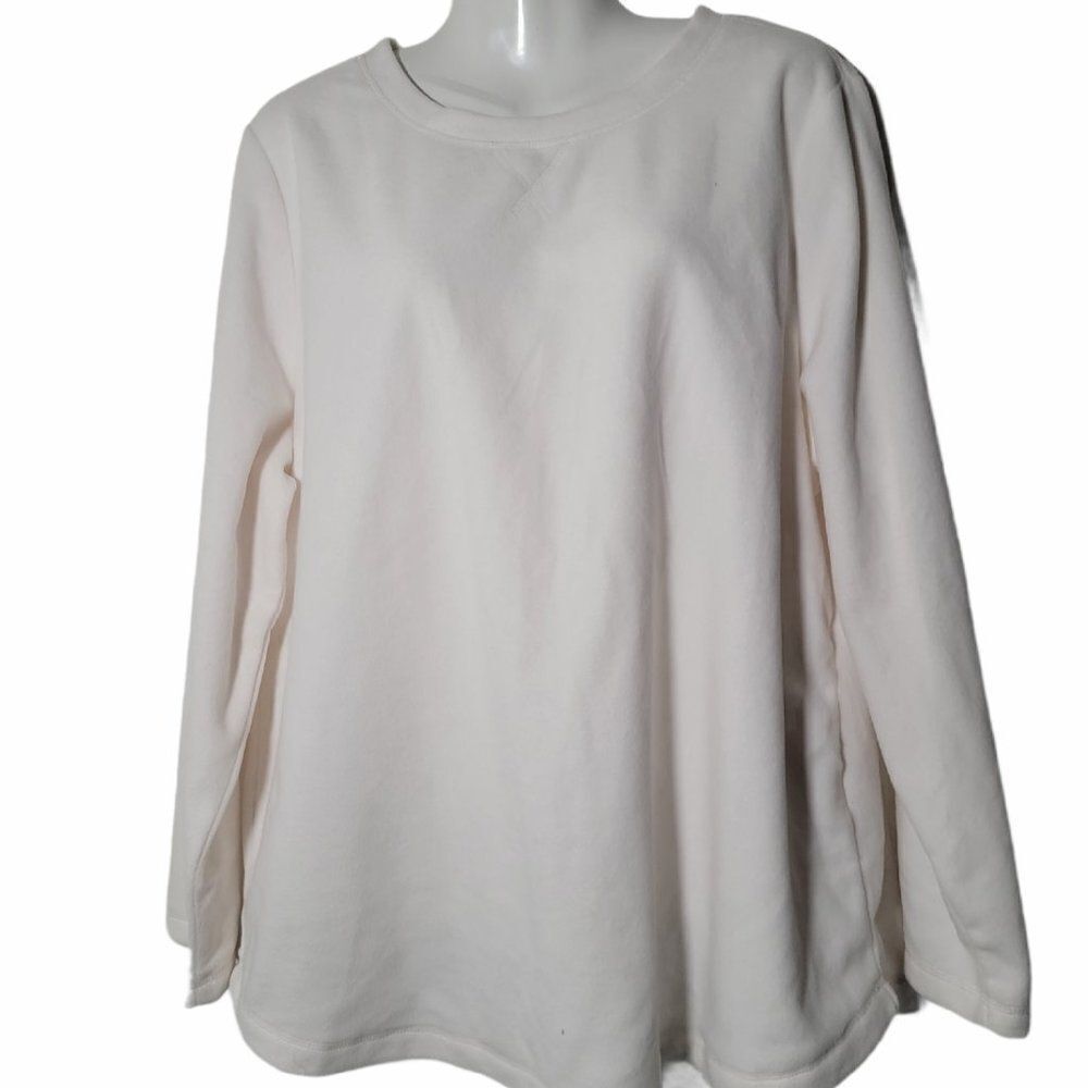 Karen Scott Womens White Blouse Top Size XL